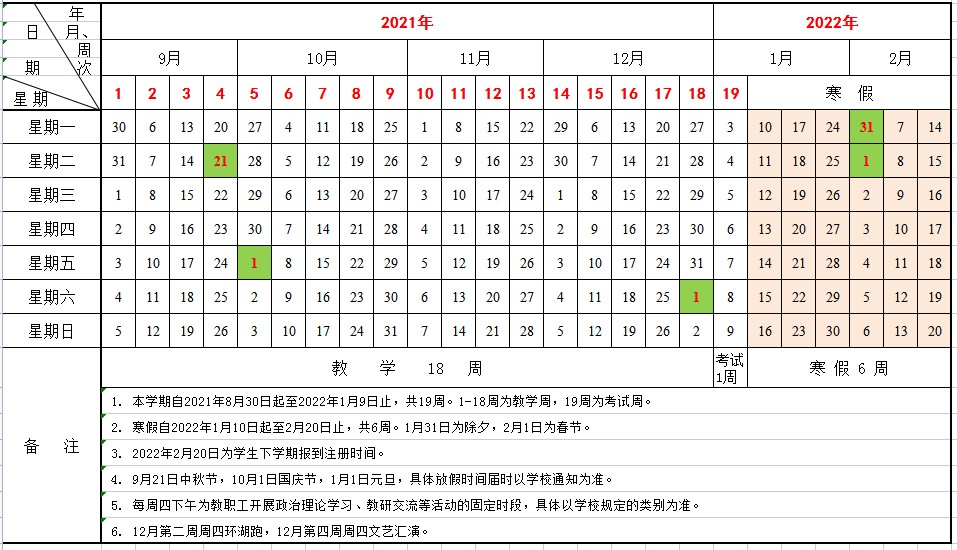 廣州城市理工學院寒假什么時候放