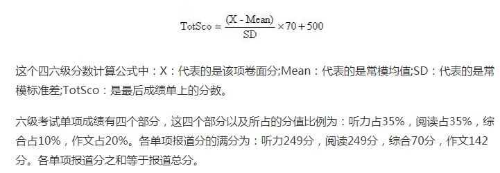 英語六級按比例還是實際分數(shù)