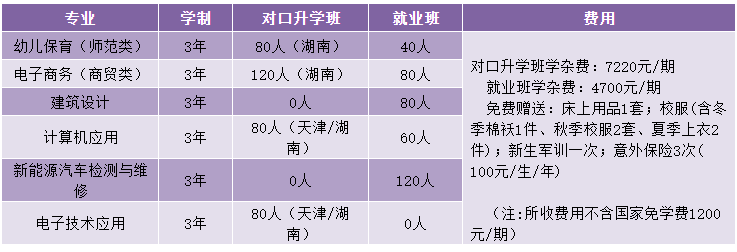 岳陽市中岳經(jīng)貿職業(yè)技術學校專業(yè)